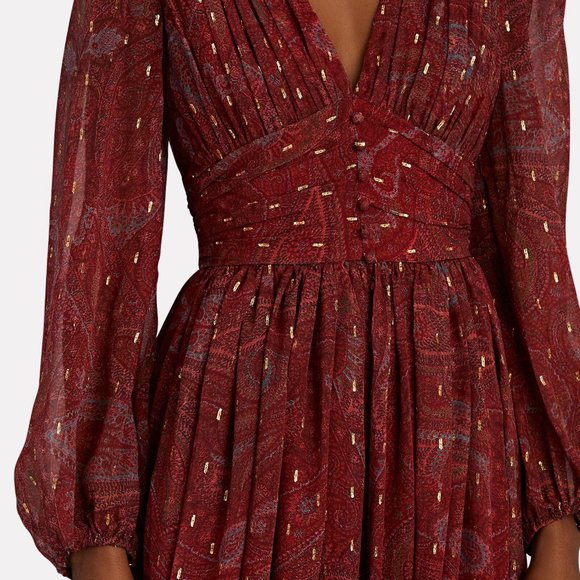 STUNNING AMUR SILK MAXI DRESS - Picture 3 of 6